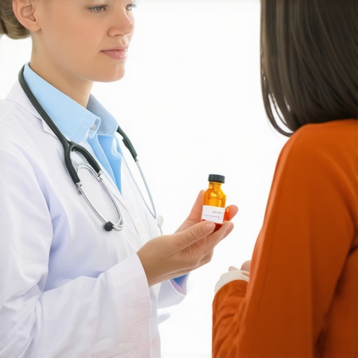 Doctor advising patient on Semaglutide safety and monitoring.