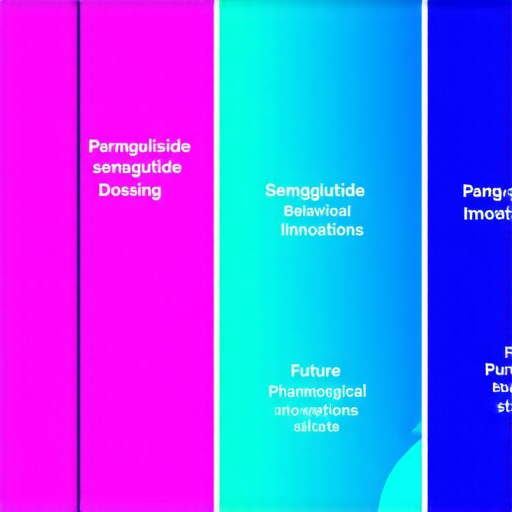 Infographic showing personalized dosing, behavioral modifications, and future GLP-1 treatments