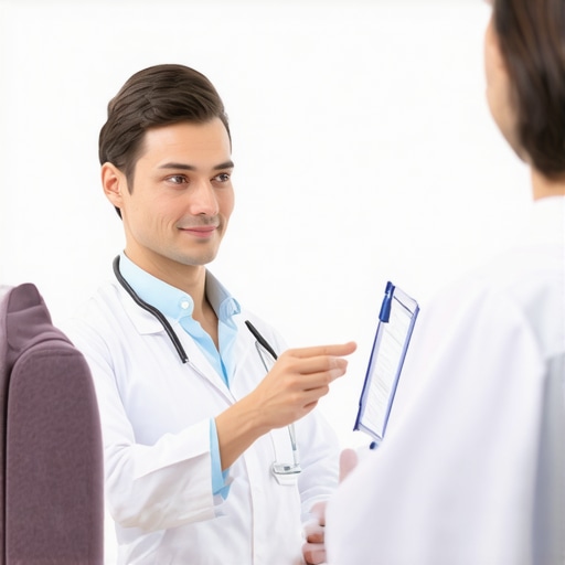 Doctor discussing injectable weight loss treatments with patient in a modern clinic setting