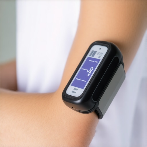 Person using a digital health monitor for real-time physiological data during weight loss treatment