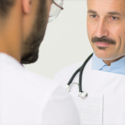 Doctor and patient in consultation about weight management risks