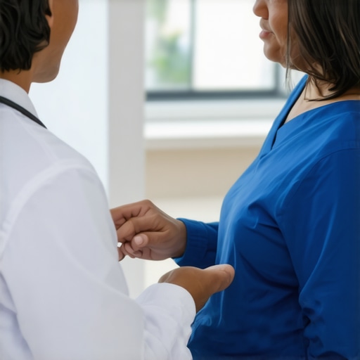 Doctor consulting with patient about weight loss strategies