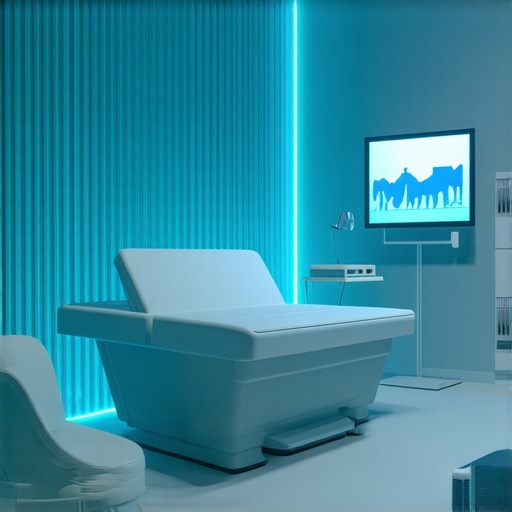 A futuristic clinic with advanced technology and injectable weight loss therapy equipment