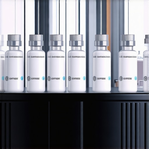 Market Growth in Weight Loss Injections Futuristic pharmacy showcasing injectable weight loss medications