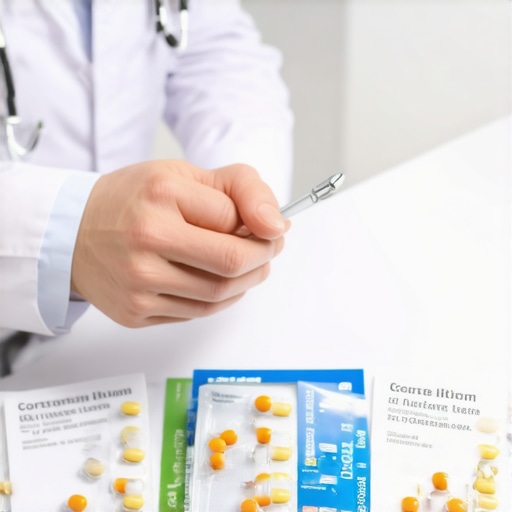 Doctor consulting patient about weight-loss medications in a clinic.