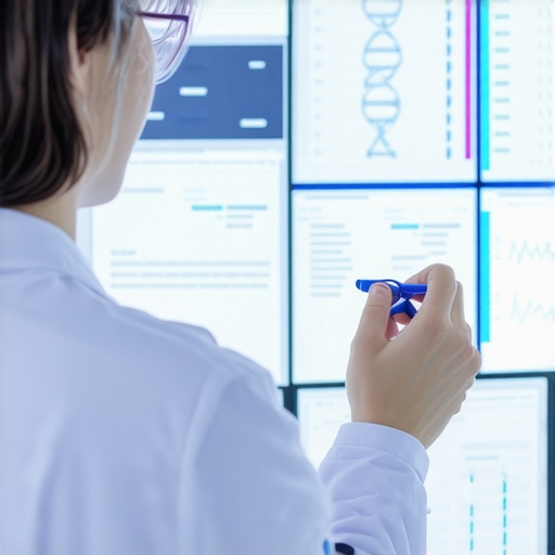 Healthcare professional reviewing genetic and biomarker data for personalized Semaglutide treatment.
