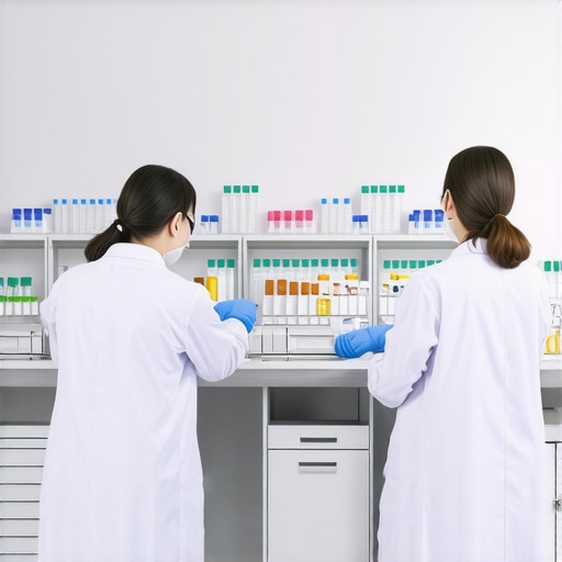 Researchers developing weight loss medications in a lab environment.