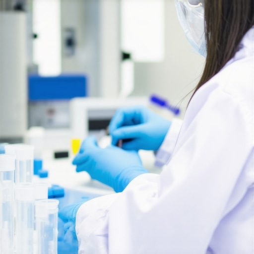 Scientists in a lab researching tirzepatide and hormonal therapies.